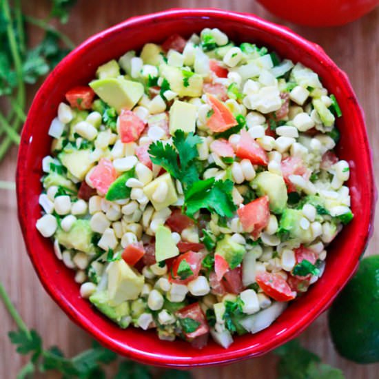 Fresh Corn and Avocado Salsa