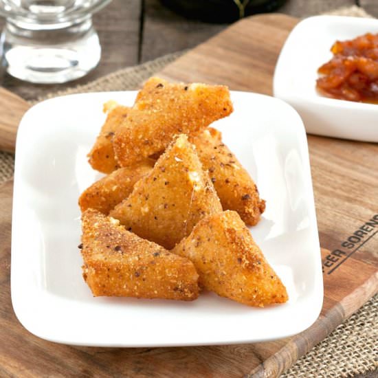 Fried Manchego with Tomato Jam