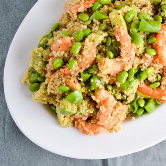 Shrimp, Pea, & Avocado Quinoa Salad