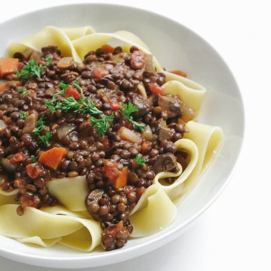 Hearty Lentil & Mushroom Ragu