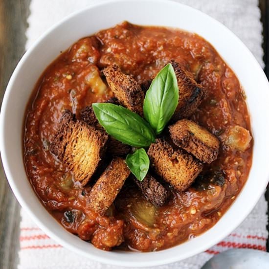 Roasted Eggplant and Tomato Soup