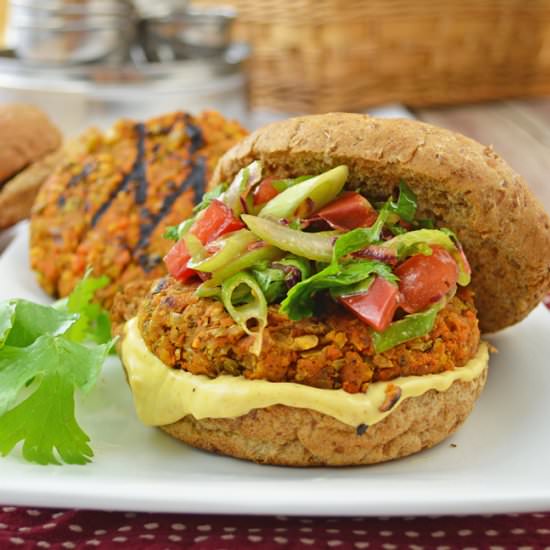 Ethiopian Sweet Potato Burger