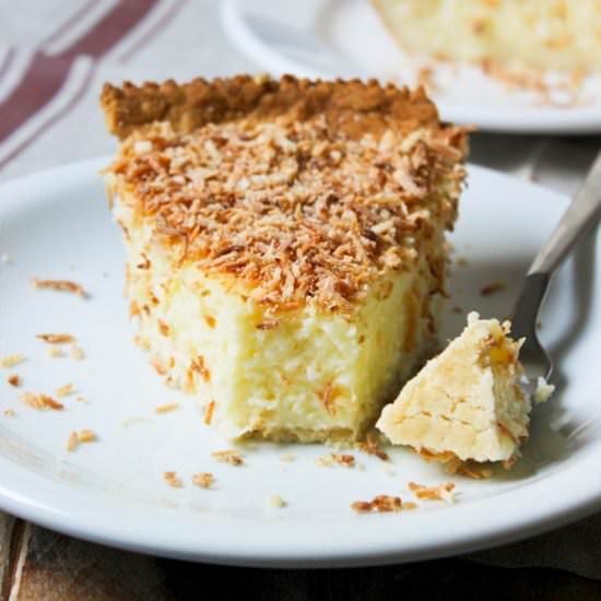 Homemade Coconut Custard Pie