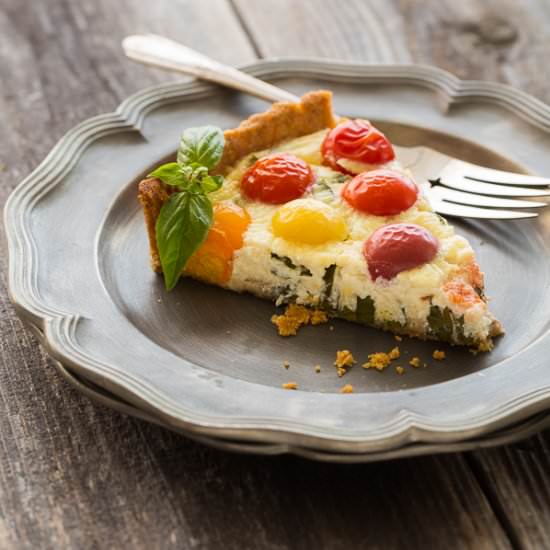 Cherry Tomato and Ricotta Tart