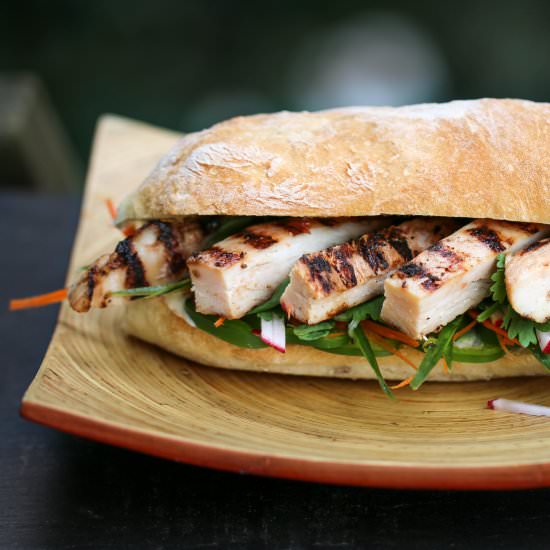 Grilled Chicken Bánh Mì Sandwich