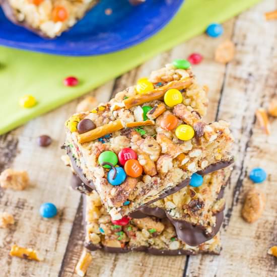 Trail Mix Peanut Butter Bars
