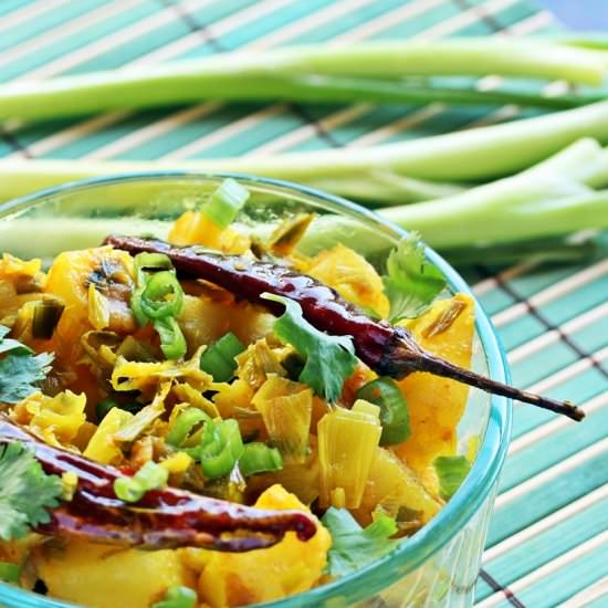 Green Onions with Potatoes