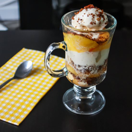 Grilled Peach Pecan Walnut Crumble