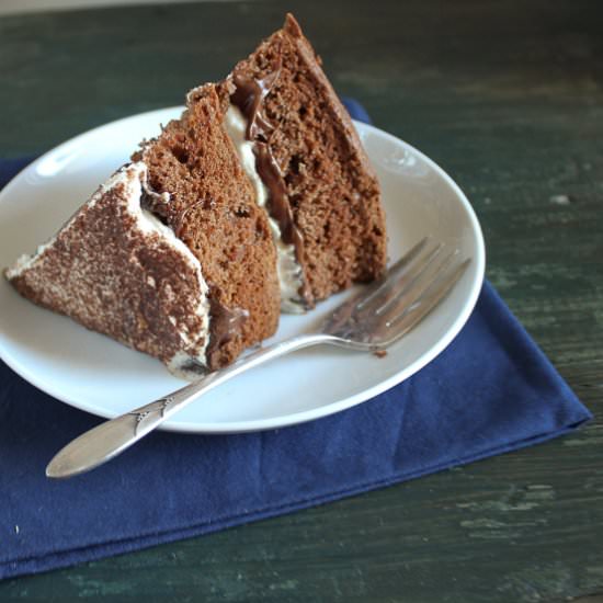Nutella chocolate layer cake