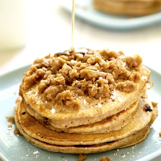 Whole Wheat Streusel Pancakes