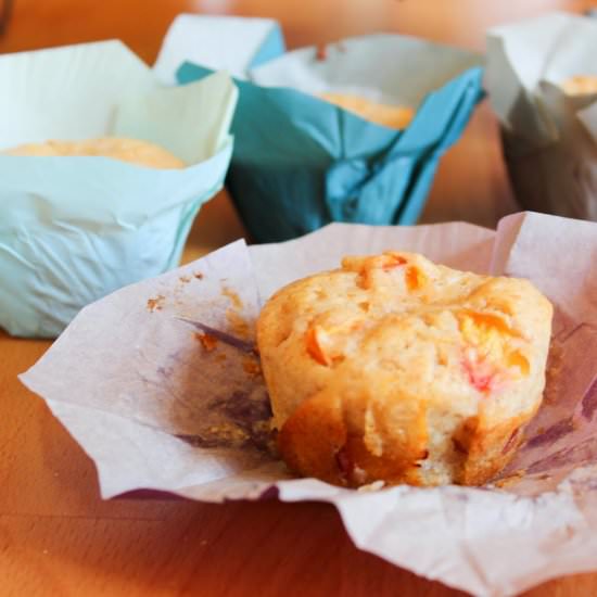 Brown Butter Nectarine Muffins