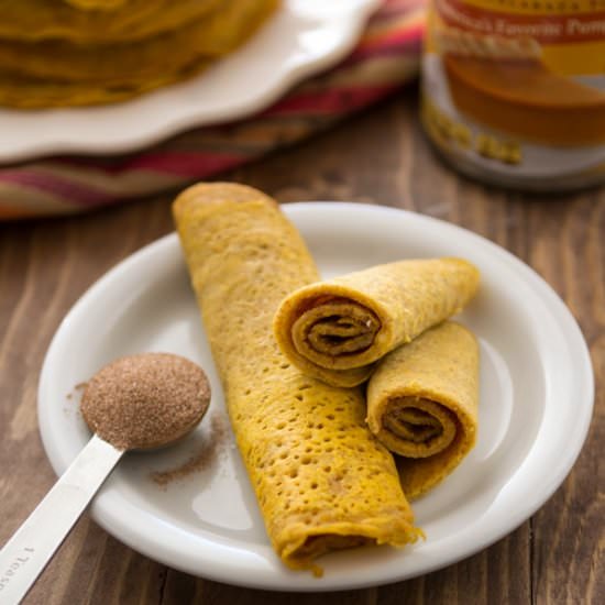 Pumpkin Pancake Rolls