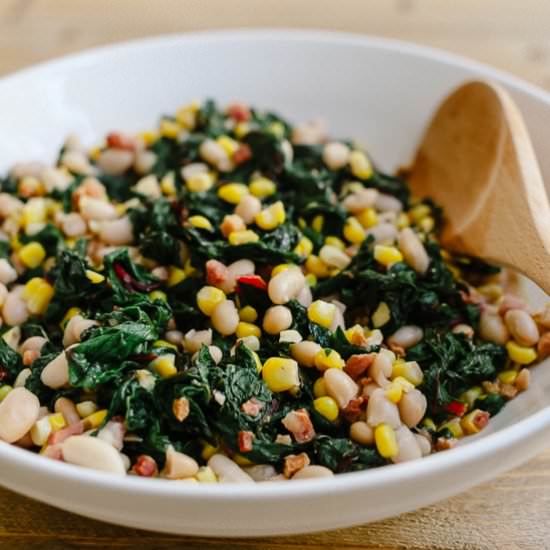 Swiss Chard Pancetta Corn Cannelini