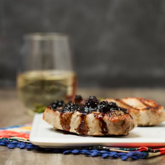 Pork with Balsamic Blackberry Sauce
