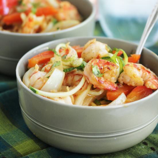 Cajun Garlic Shrimp Noodle Bowls