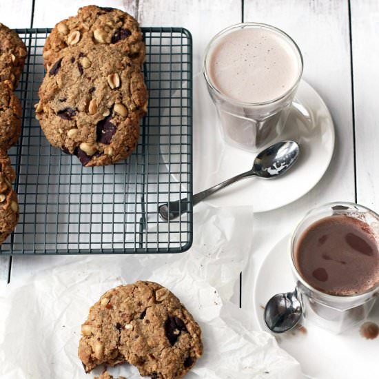 Salted Chocolate Peanut Cookies