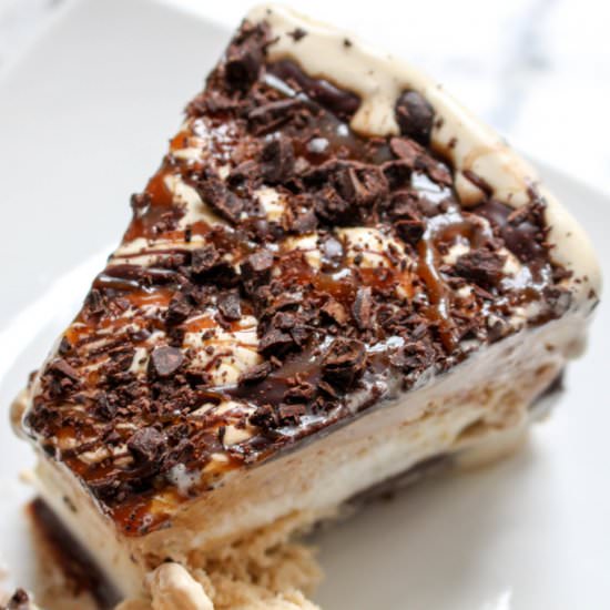 Mocha Brownie Ice Cream Cake