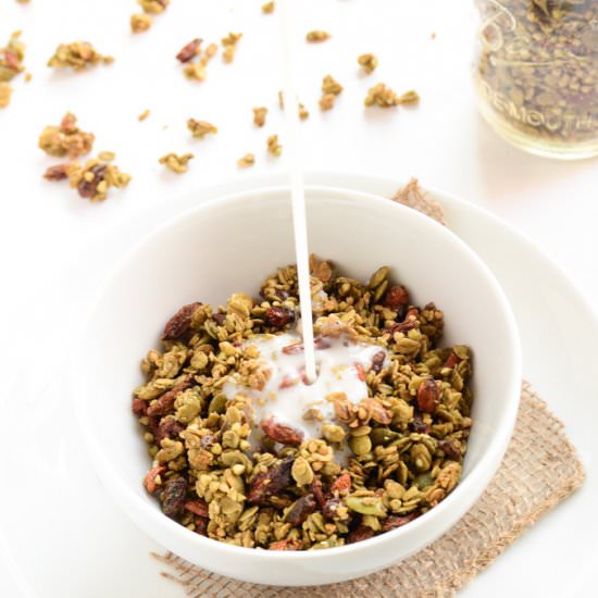 Matcha Green Tea + Goji Granola