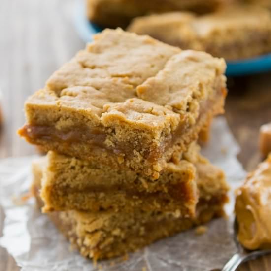 Caramel Peanut Butter Cookie Bars
