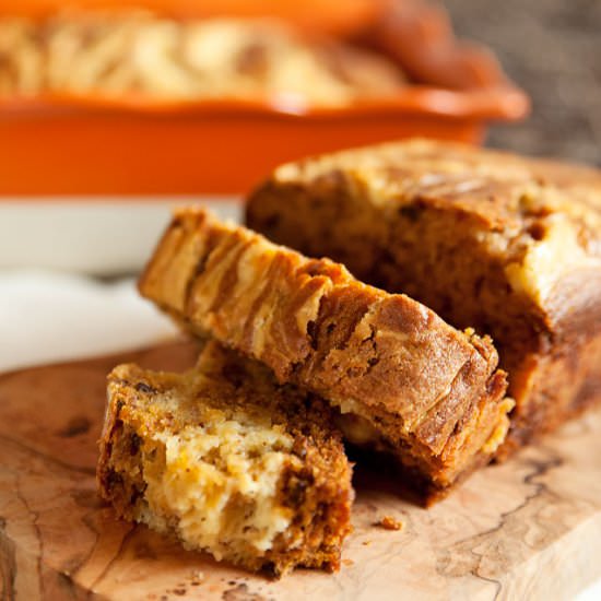 Pumpkin Pecan Bread with Mascarpone