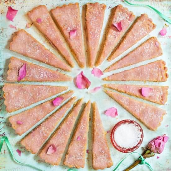 Shortbread with Rose Water Icing