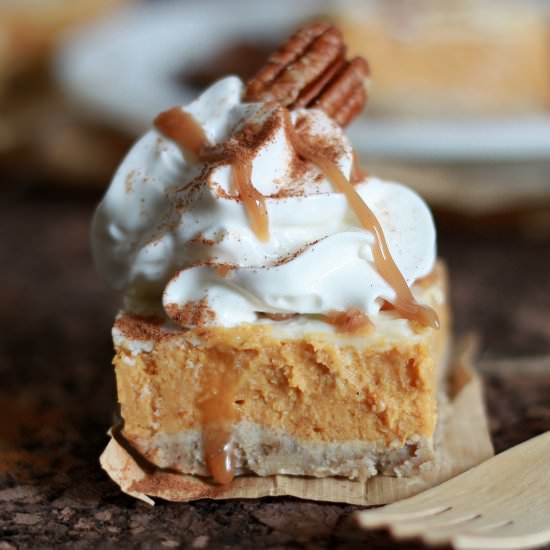 Healthy Pumpkin Cheesecake Squares