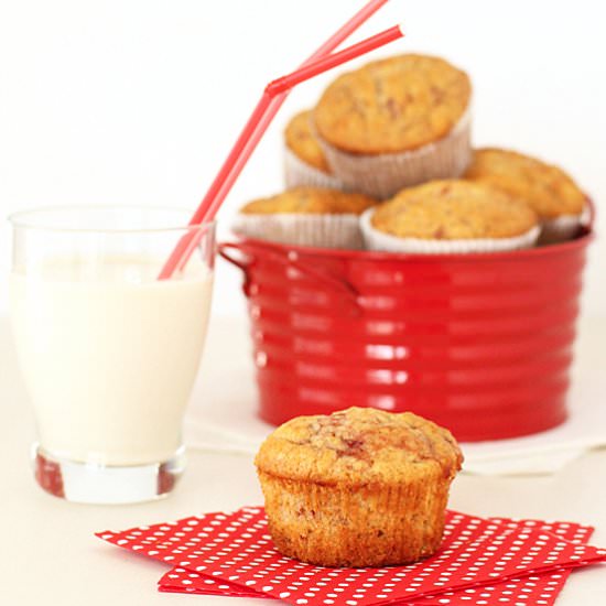 Strawberry & Cream Muffins