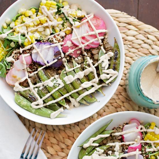 Roasted Veggies with Cashew Sauce