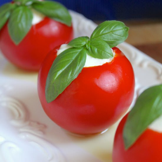 Burrata Filled Tomatoes