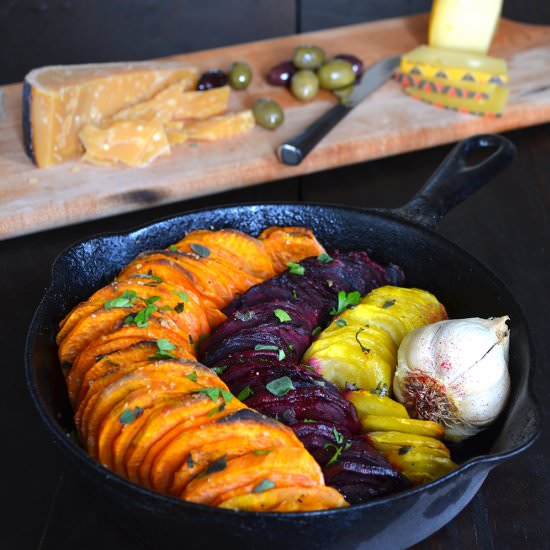 Roasted Sweet Potatoes and Beets