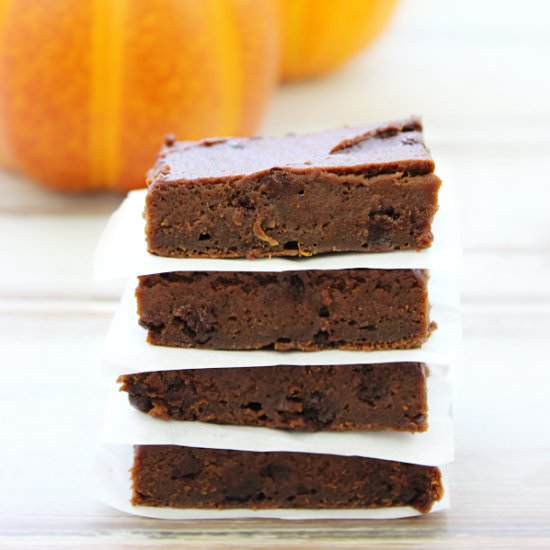 Two Ingredient Pumpkin Brownies