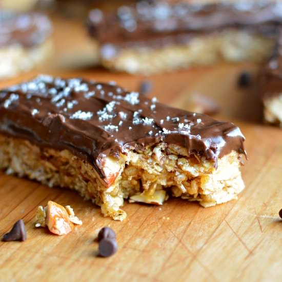 Salted Caramel Granola Bars