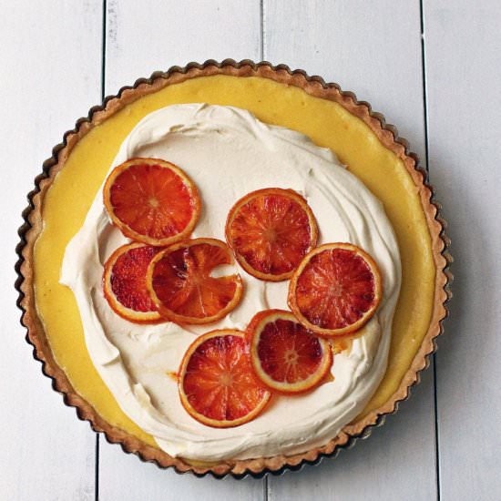 Blood Orange and Ricotta Tart