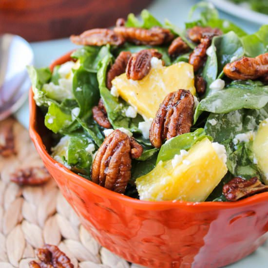 Pineapple Spinach Salad