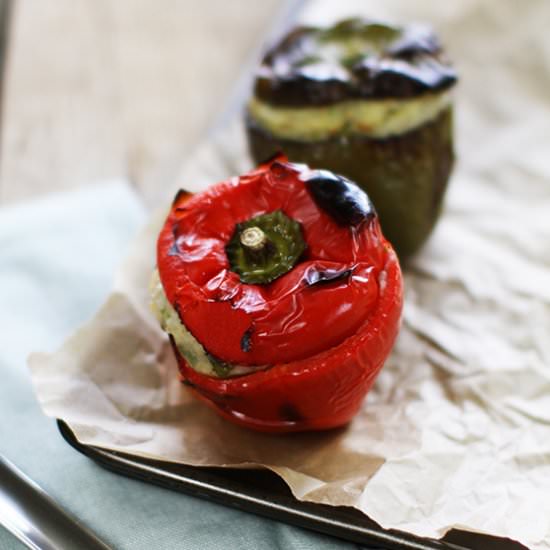 Spiced Potato Stuffed Peppers