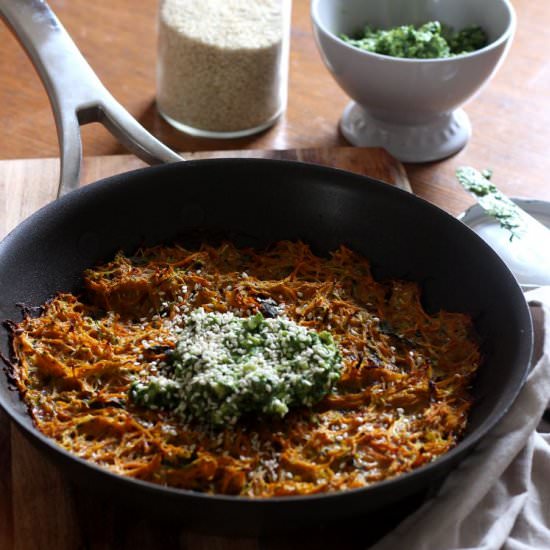 Savory veggie pancake