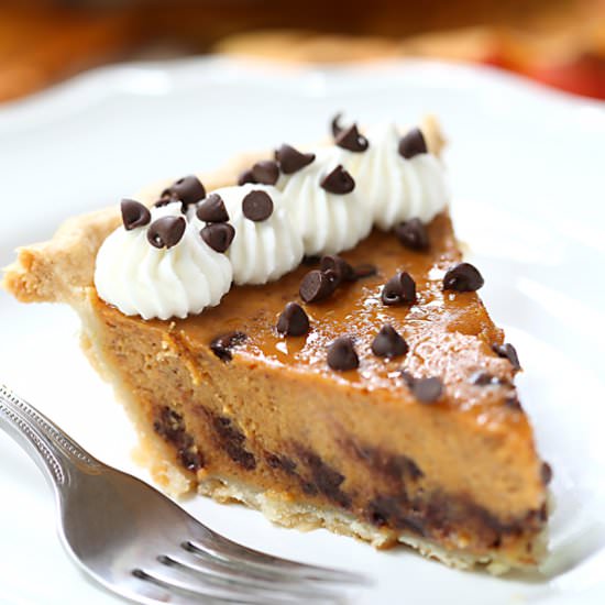 Chocolate Chip Pumpkin Pie