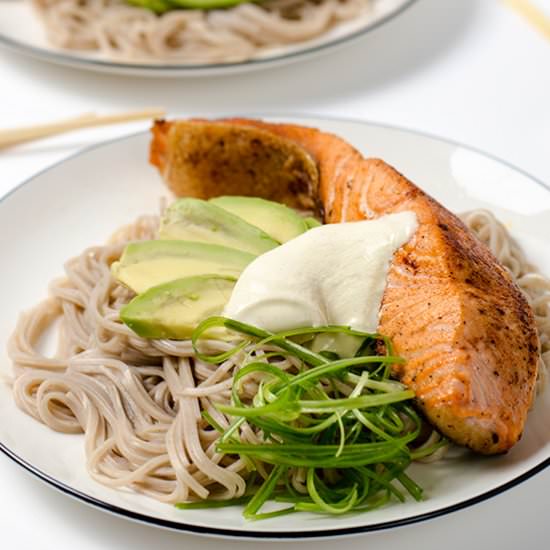 Crispy Salmon with Soba Noodle