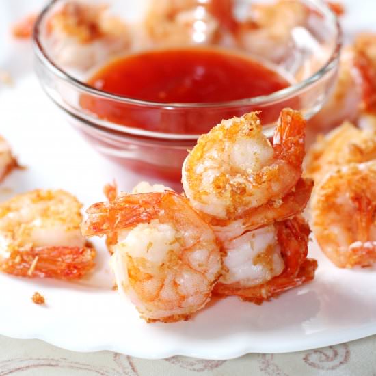 Prawns in coconut flour
