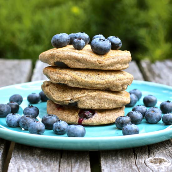 Whole Grain Blueberry Pancakes