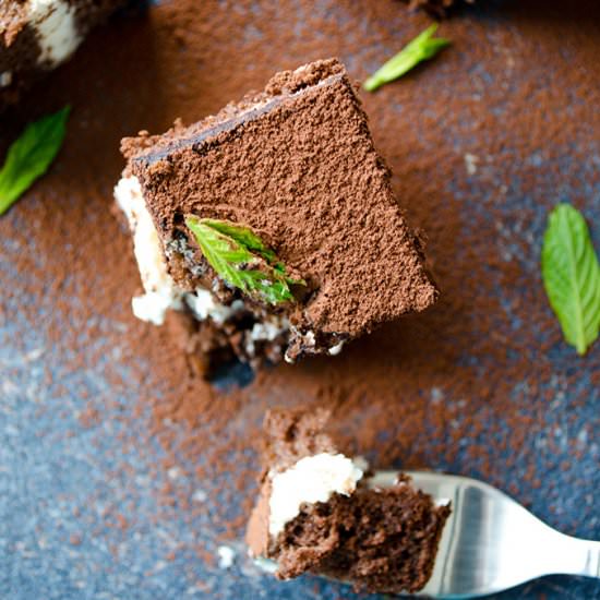 Tiramisu Cake Squares