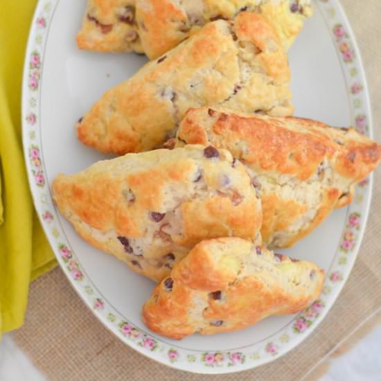 Champagne Grape + Brie Scones
