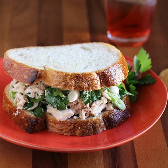 Green Onion & Parsley Tuna Sandwich