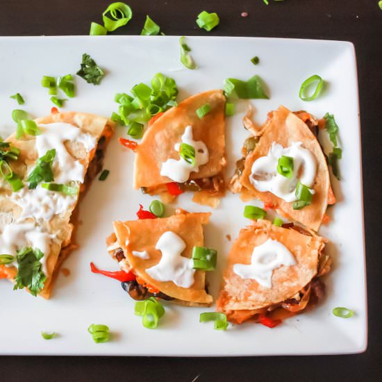 Mushroom Pepper Mini Quesadilla