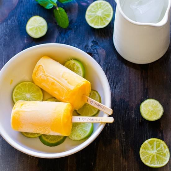 Mango Lassi Popsicles