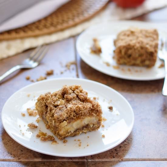 Vegan Caramel Apple Crisp Bars