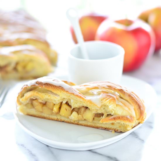 Glazed Apple Braided Bread