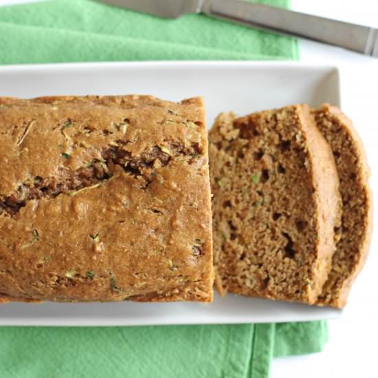Healthy Whole Wheat Zucchini Bread