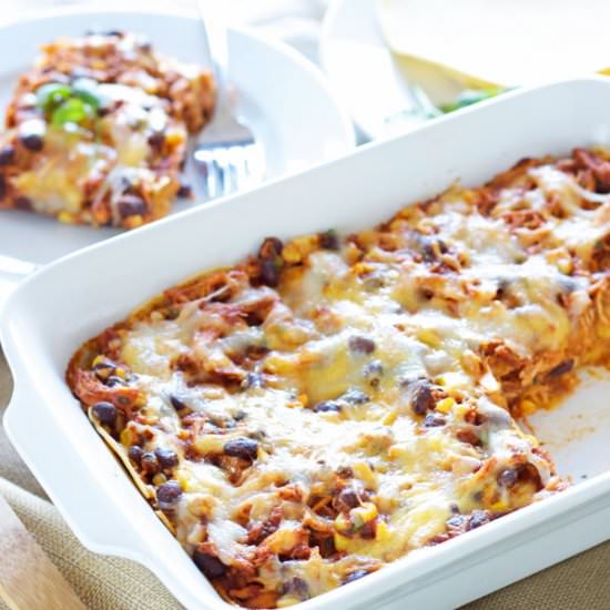 BBQ Enchilada Casserole