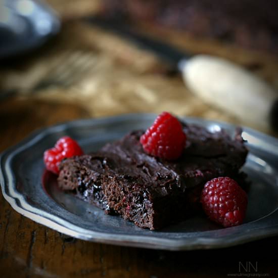 Raspberry Black Bean Brownies
